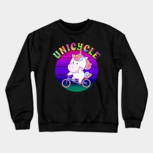Unicorn On A Bicycle – Unicycle Crewneck Sweatshirt